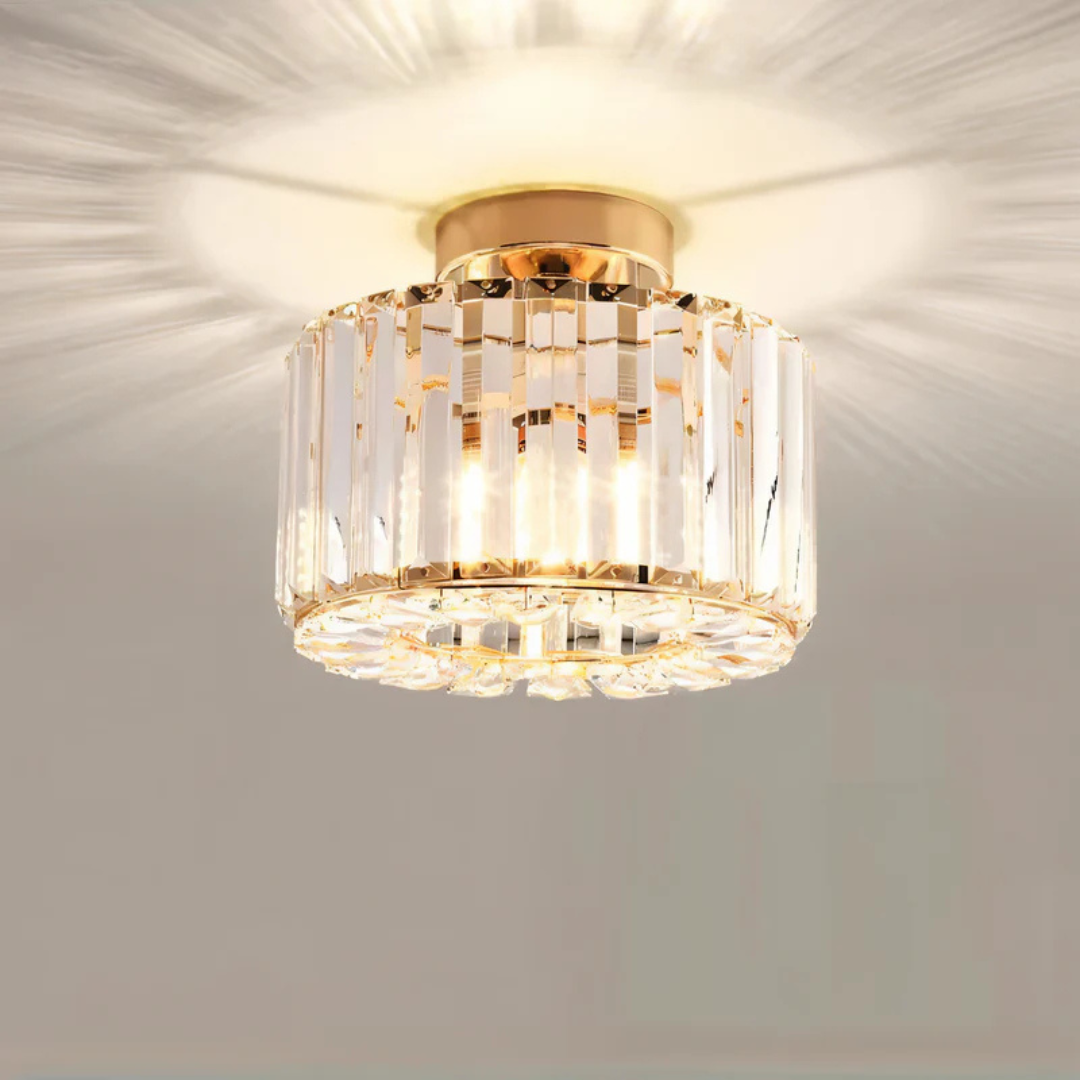 Elegant Crystal Flush Mount Ceiling Light Fixture – LED Ceiling Lamp