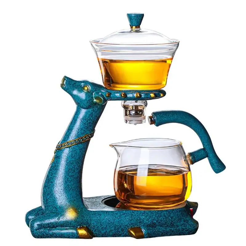 Elegant Deer Motif Teapot