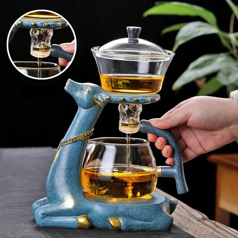 Elegant Deer Motif Teapot