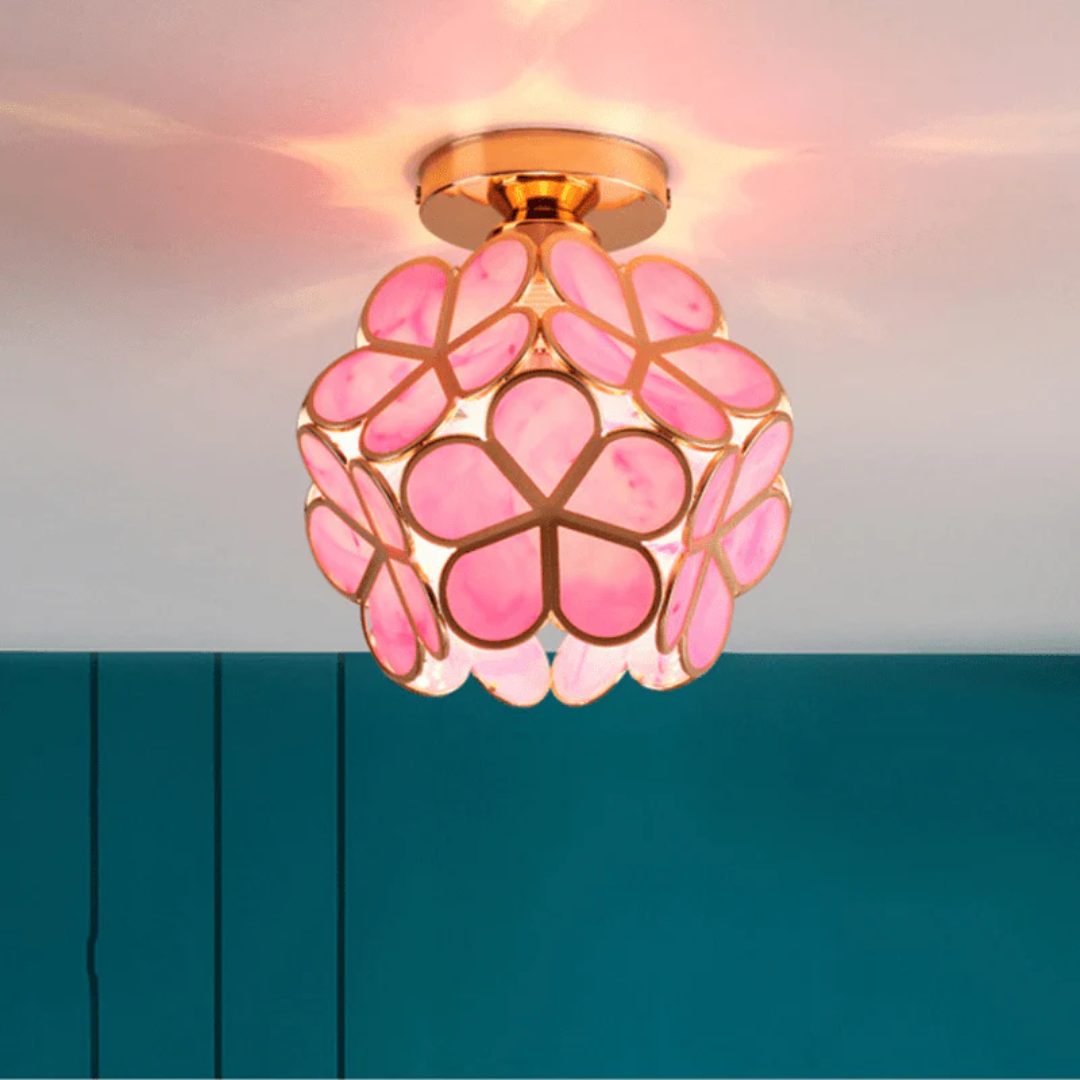 Elegant Floral Flush Mount Ceiling Light Fixture