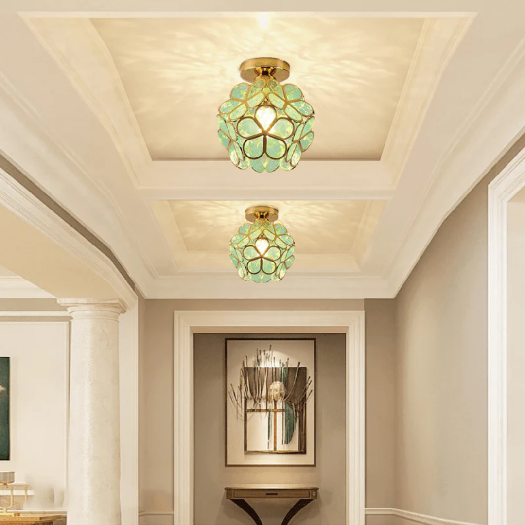 Elegant Floral Flush Mount Ceiling Light Fixture