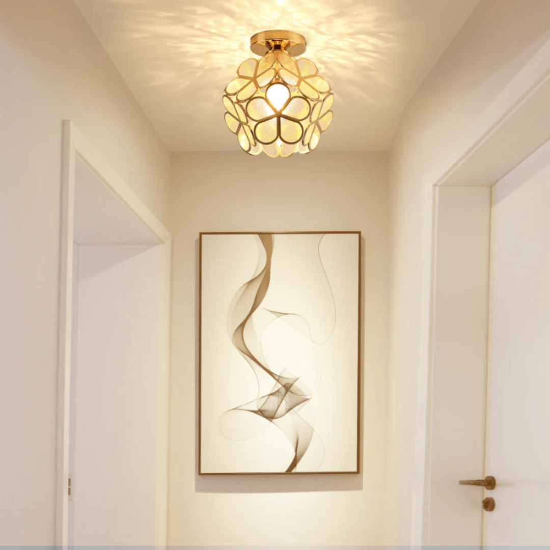 Elegant Floral Flush Mount Ceiling Light Fixture