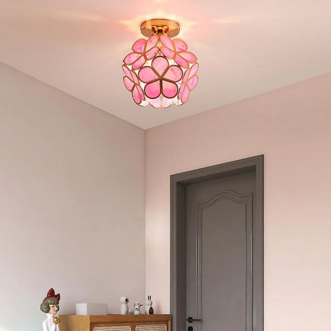 Elegant Floral Flush Mount Ceiling Light Fixture