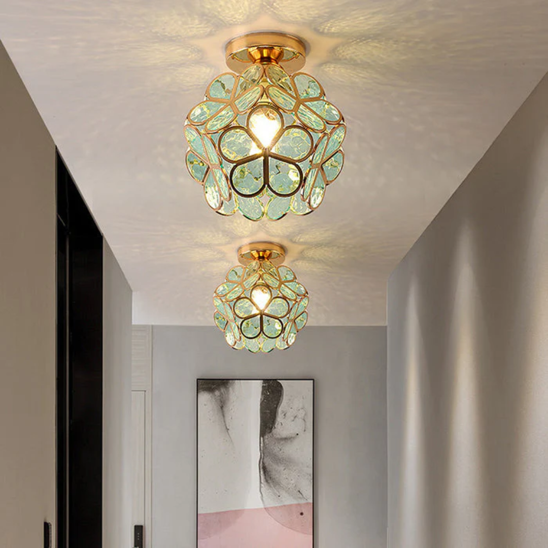 Elegant Floral Flush Mount Ceiling Light Fixture