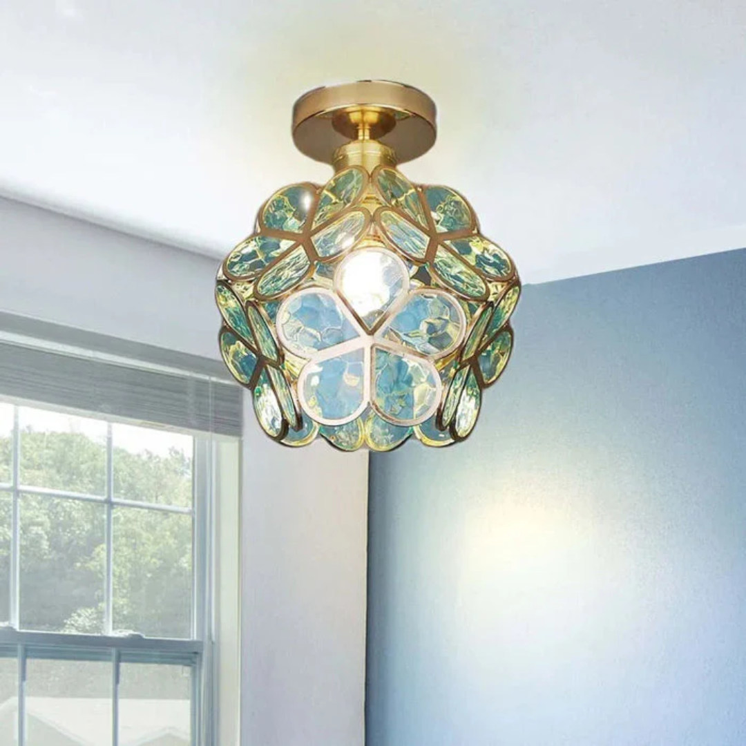 Elegant Floral Flush Mount Ceiling Light Fixture