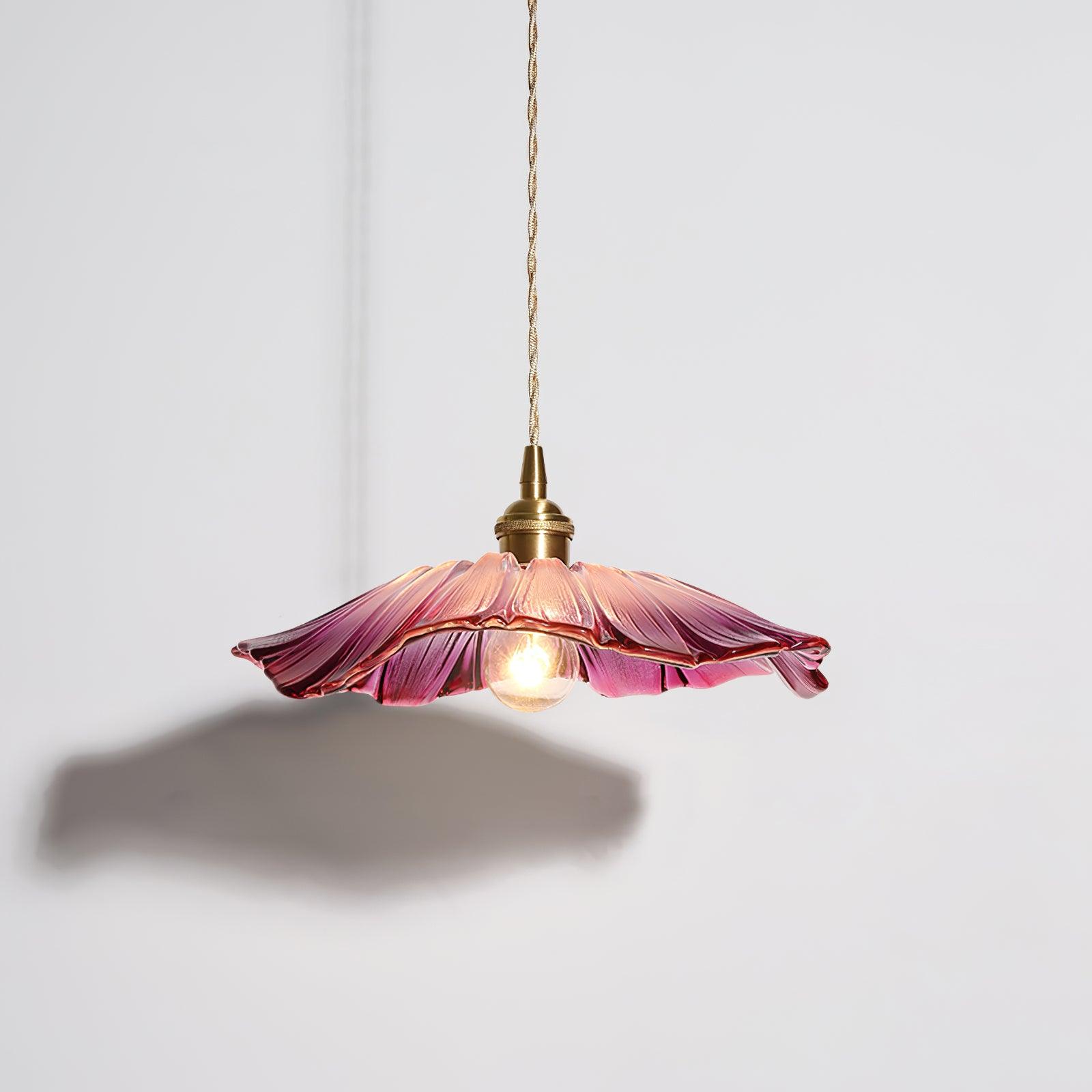 Elegant Flower Glass Pendant Lamp