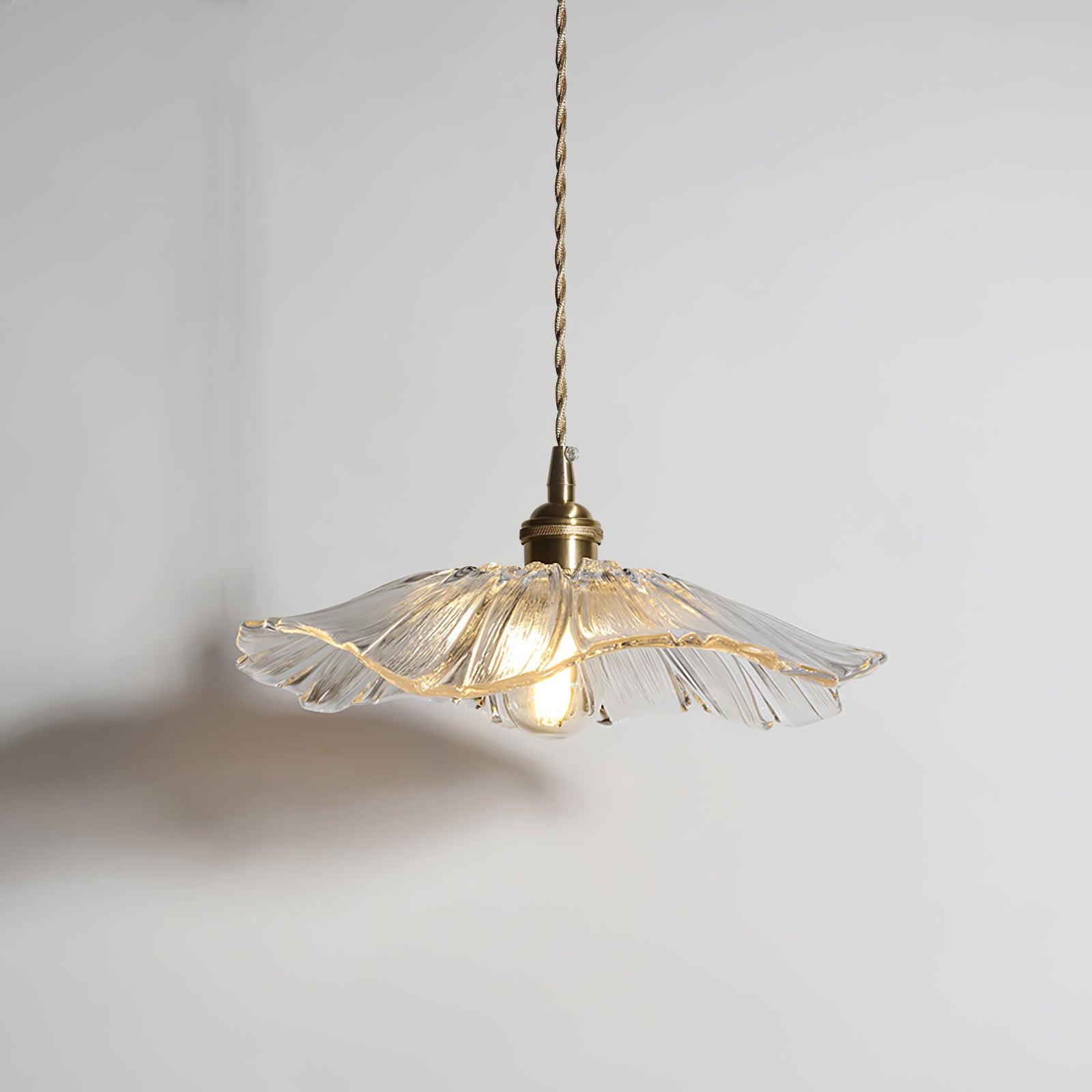 Elegant Flower Glass Pendant Lamp