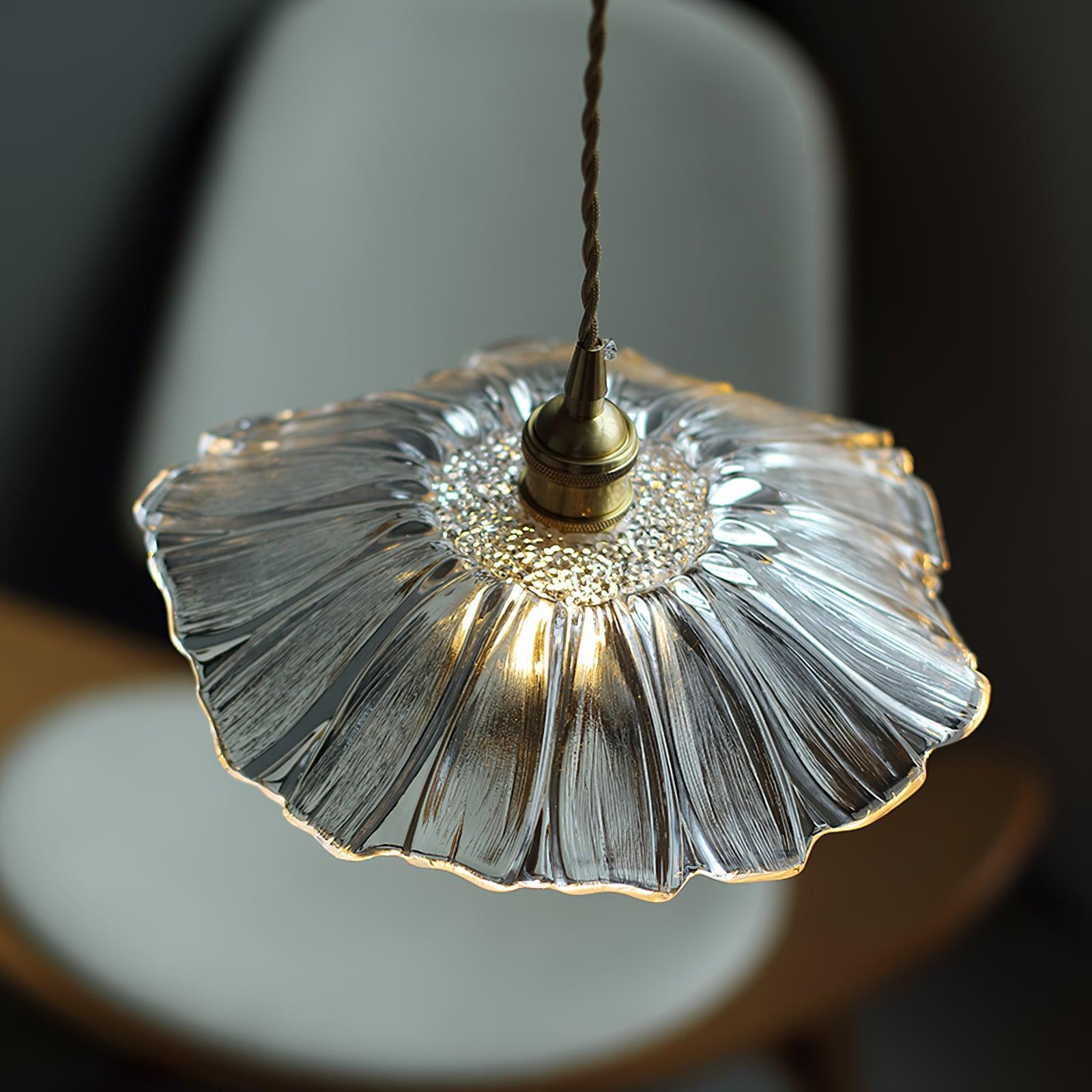 Elegant Flower Glass Pendant Lamp