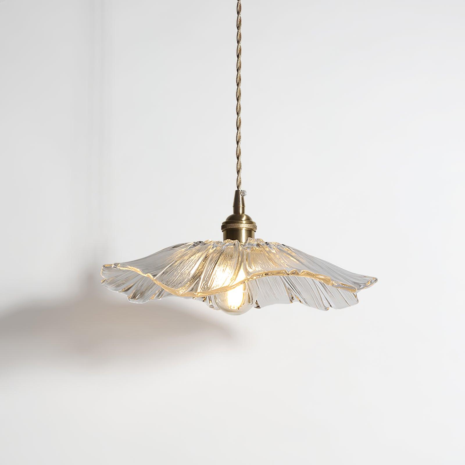 Elegant Flower Glass Pendant Lamp