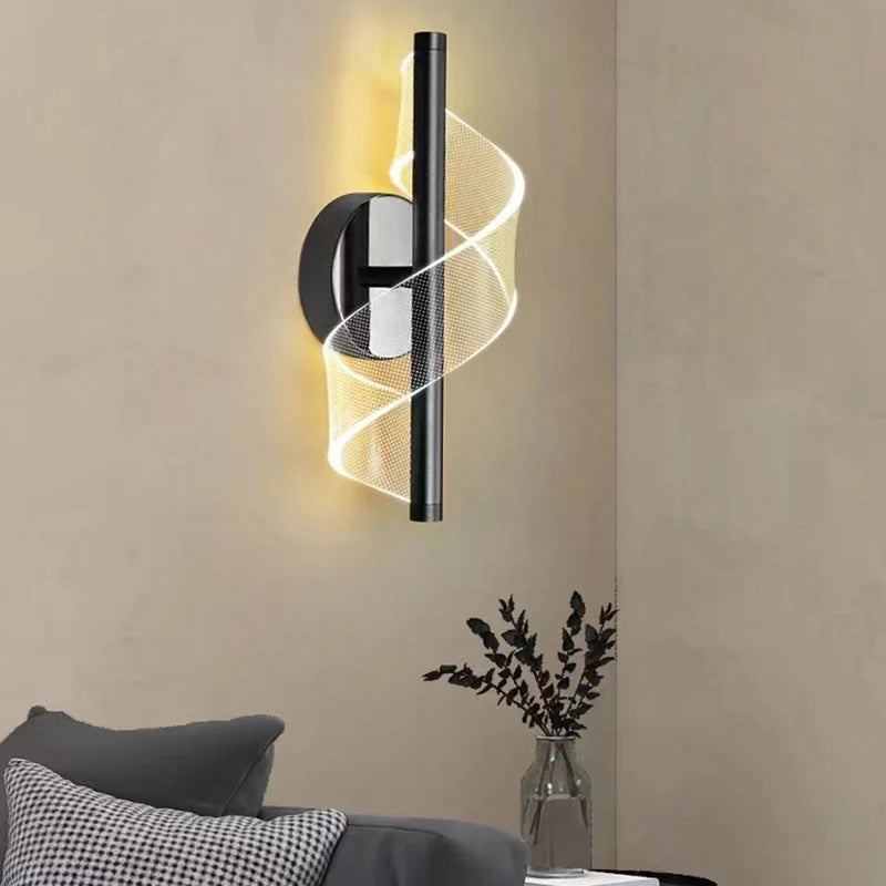 Elegant Glass Wall Sconce Lighting with Chandelier Design