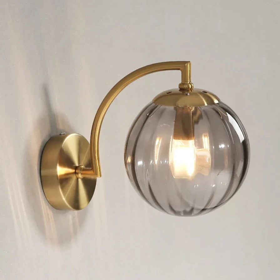 Elegant Glass Wall Sconce Lighting with LED for Modern Home Decor