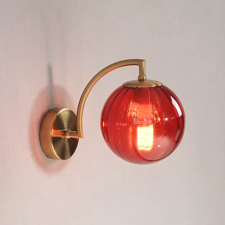Elegant Glass Wall Sconce Lighting with LED for Modern Home Decor