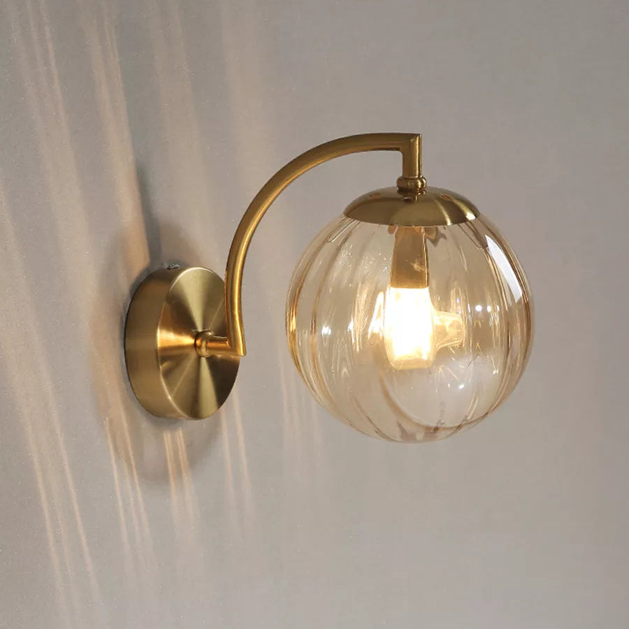 Elegant Glass Wall Sconce Lighting with LED for Modern Home Decor