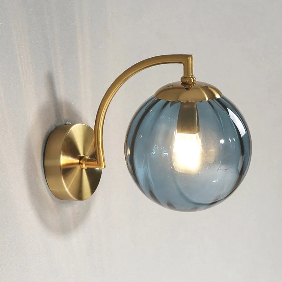 Elegant Glass Wall Sconce Lighting with LED for Modern Home Decor