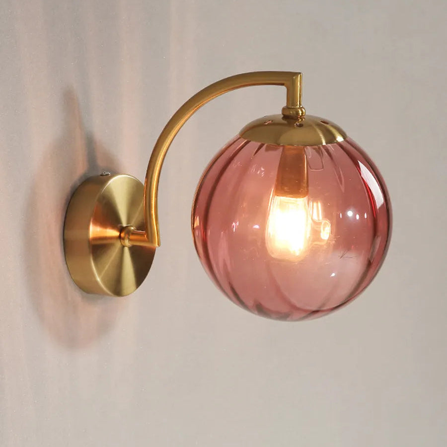 Elegant Glass Wall Sconce Lighting with LED for Modern Home Decor