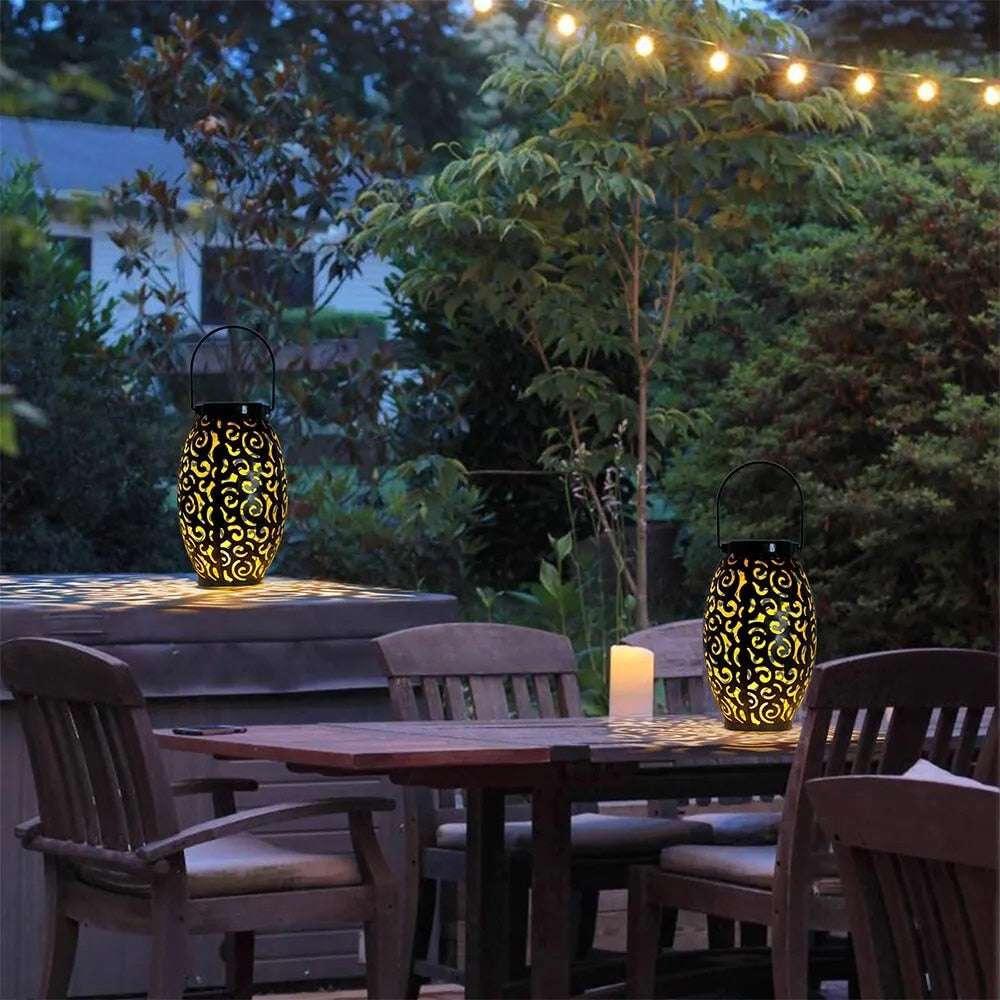 Elegant Solar Lantern for Outdoor Decor - Solar Powered Lanterns