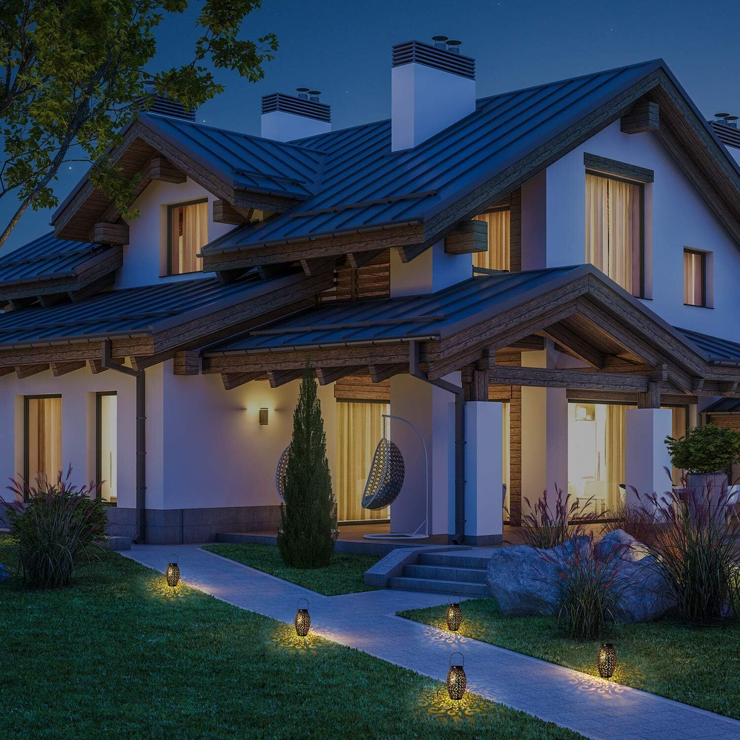 Elegant Solar Lantern for Outdoor Decor - Solar Powered Lanterns