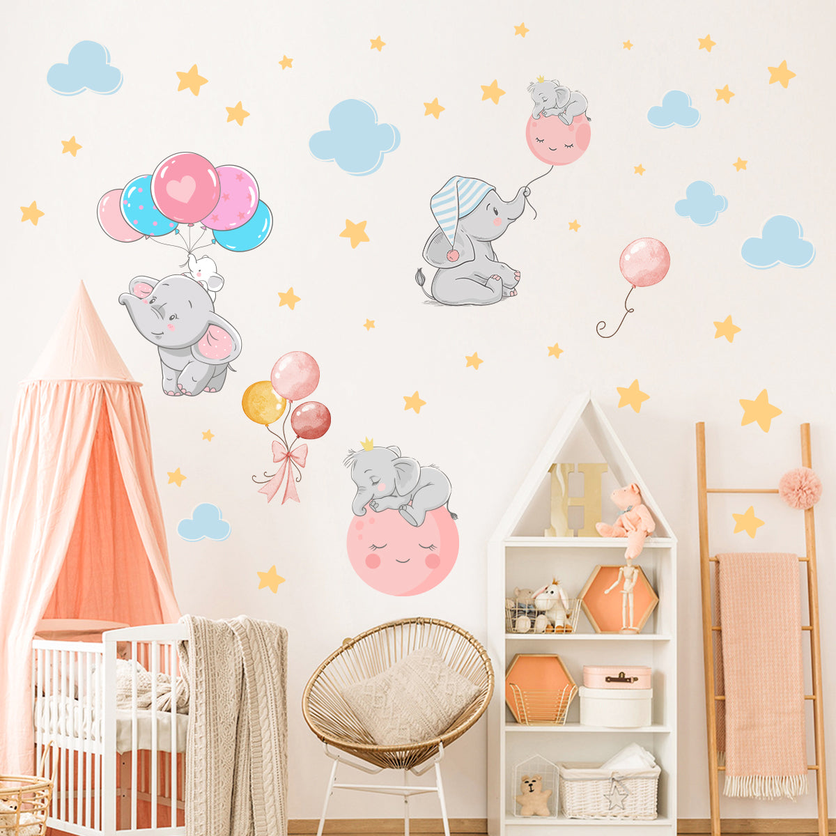 Elefanten Magische Kinderzimmer Wandaufkleber