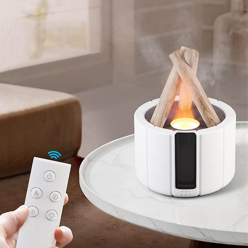 Humidificador de Niebla Fría y Difusor con Efecto de Llama Realista