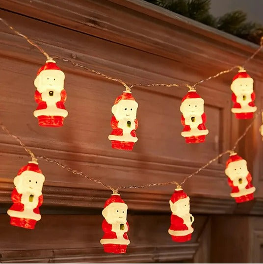 Fayluna | Outdoor Fairy Lights String with Santa Design, LED, 1.5m & 3m Lengths 4