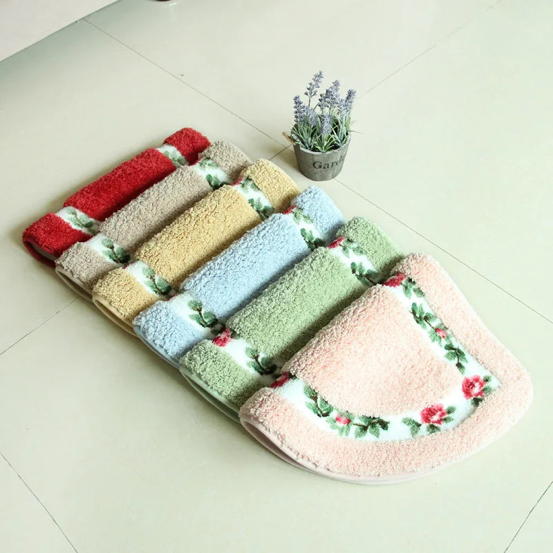 Florales Design waschbarer Teppich mit rutschfester Unterseite