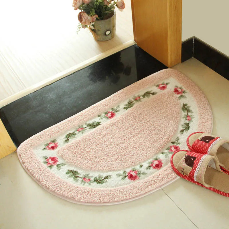 Florales Design waschbarer Teppich mit rutschfester Unterseite