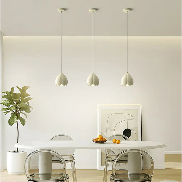 Florena | Pendant Light – Cream Shade, Nature-Inspired Design 1
