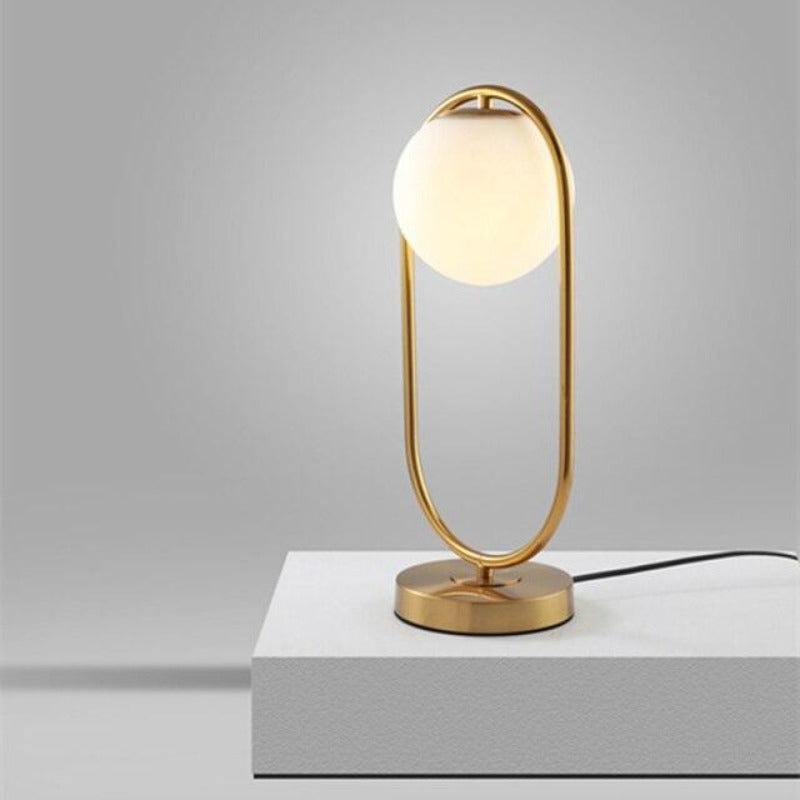 Gleamora | Lámpara de mesa moderna de bola de vidrio