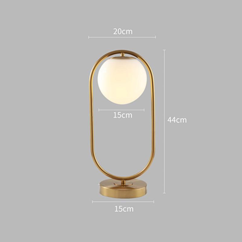 Gleamora | Lámpara de mesa moderna de bola de vidrio
