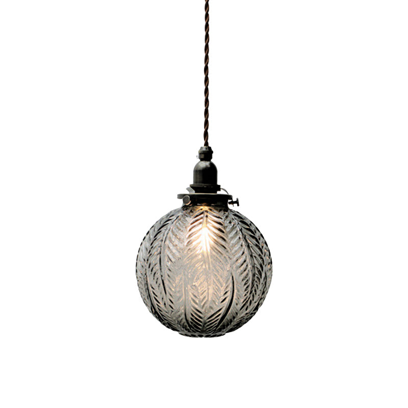 Koloniale stijl glazen hanglamp