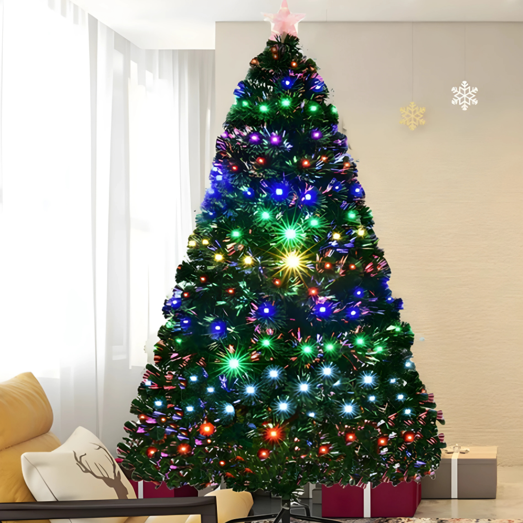 Glowspark | Pre-Lit Artificial Christmas Tree with Multi-Color LED Lights 0