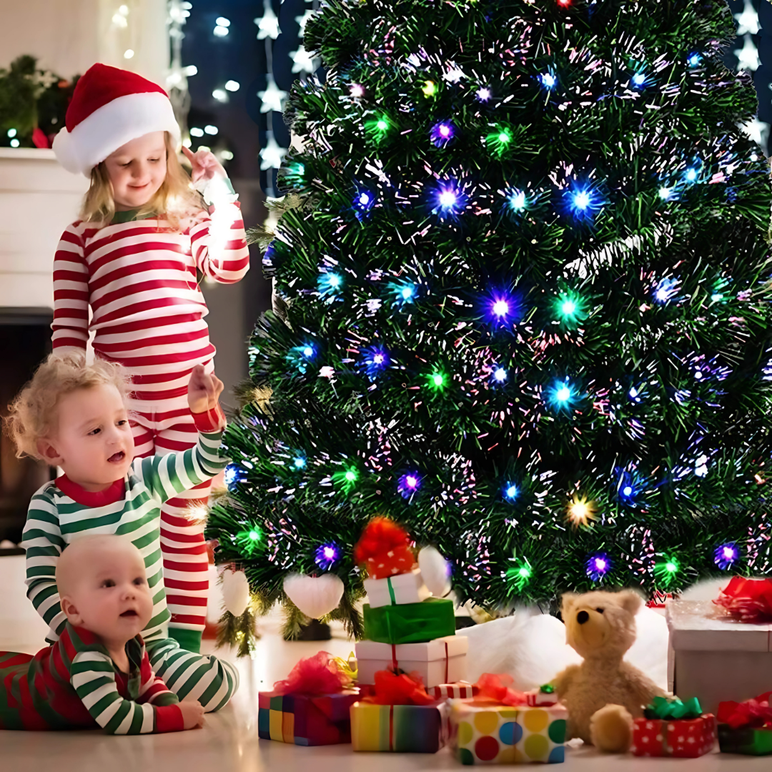 Glowspark | Pre-Lit Artificial Christmas Tree with Multi-Color LED Lights 4