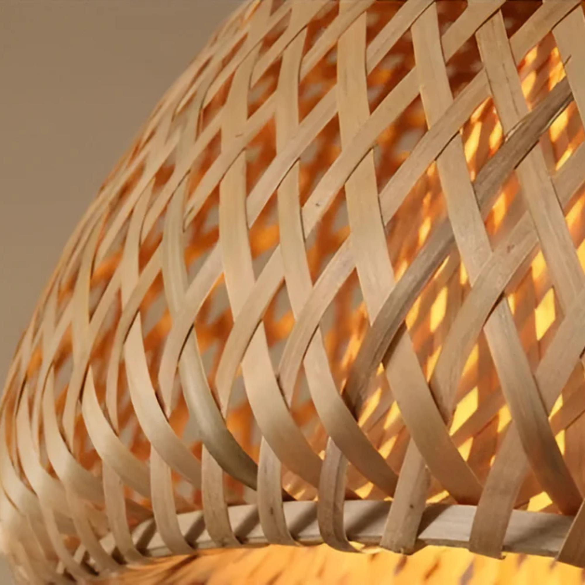 Handwoven Bamboo Dome Pendant Light