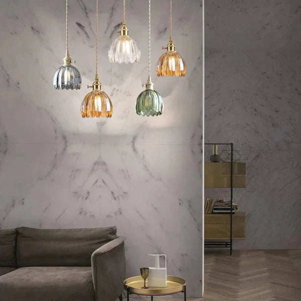 Japanese Retro Glass Pendant Light