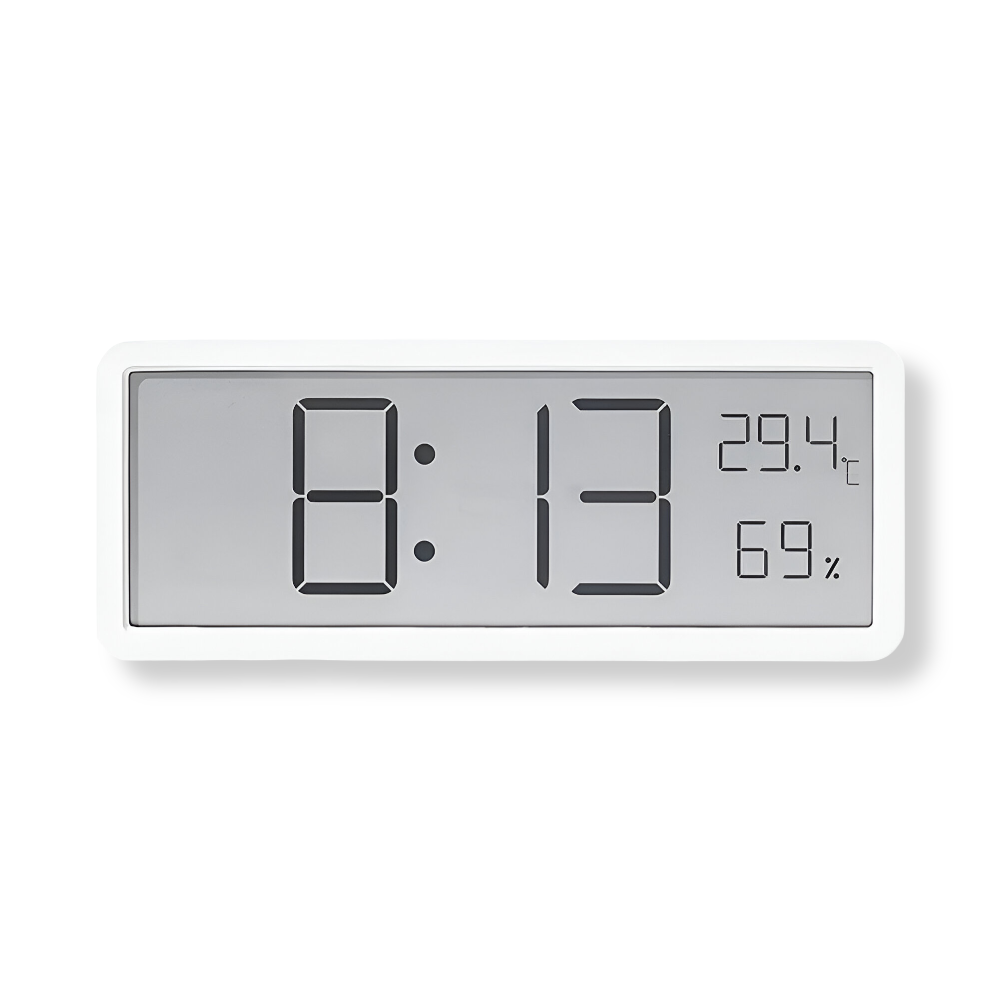 Large Digital Wall Clock with Temperature and Humidity Display