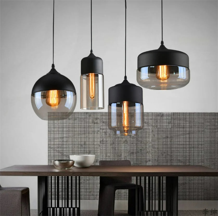 Laurissa | Lampada a sospensione in vetro e legno