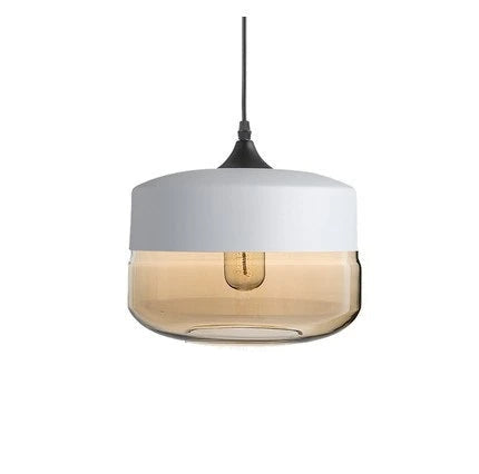 Laurissa | Lampada a sospensione in vetro e legno