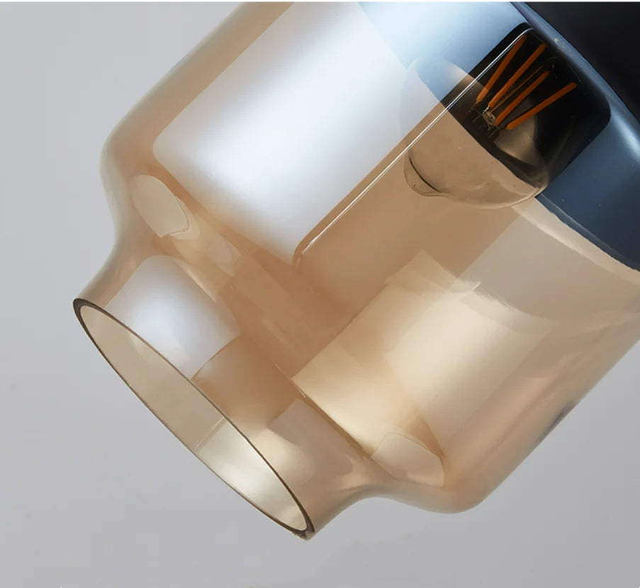 Laurissa | Lampada a sospensione in vetro e legno