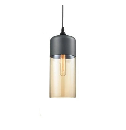 Laurissa | Lampada a sospensione in vetro e legno