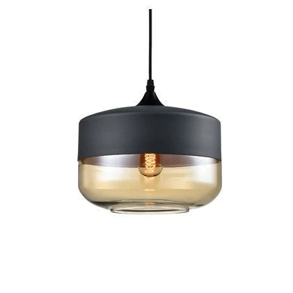 Laurissa | Lampada a sospensione in vetro e legno