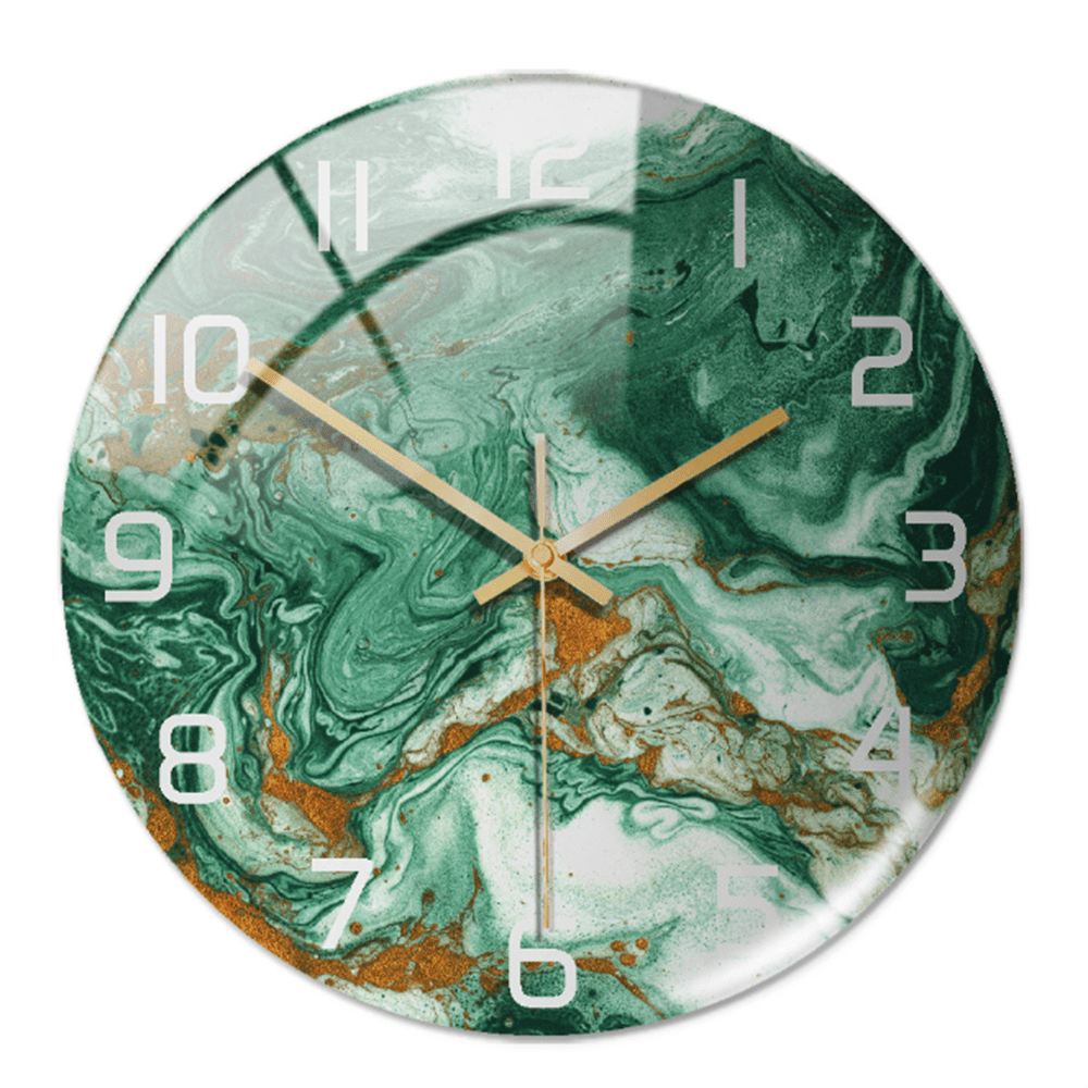 LED-Wanduhr mit Marmorbasis