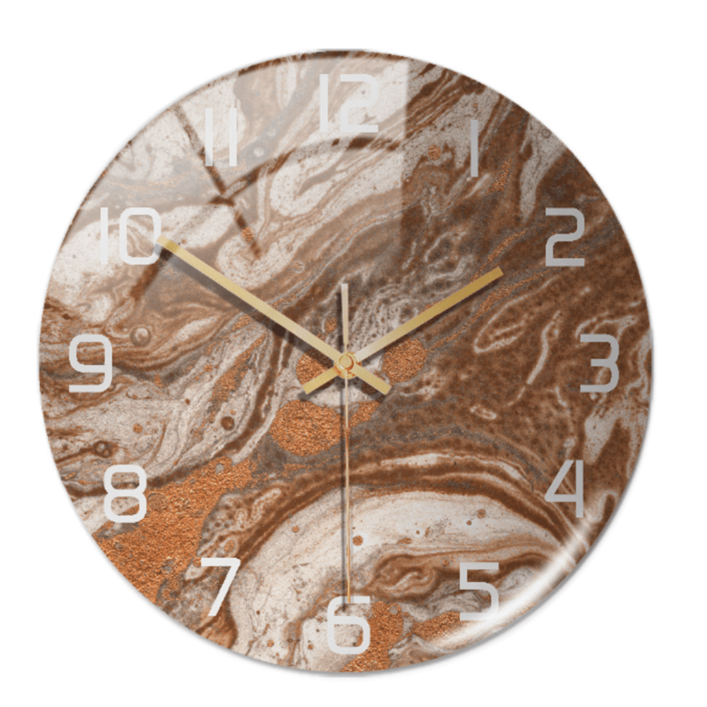 LED-Wanduhr mit Marmorbasis