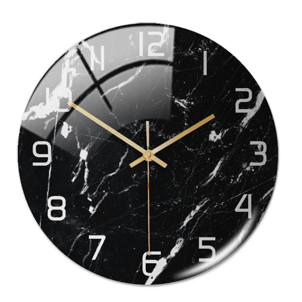 LED-Wanduhr mit Marmorbasis