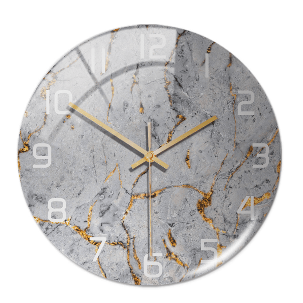 LED-Wanduhr mit Marmorbasis