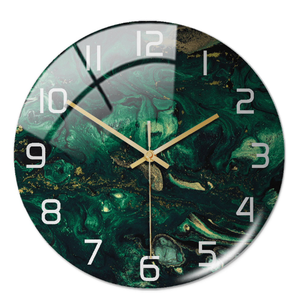 LED-Wanduhr mit Marmorbasis