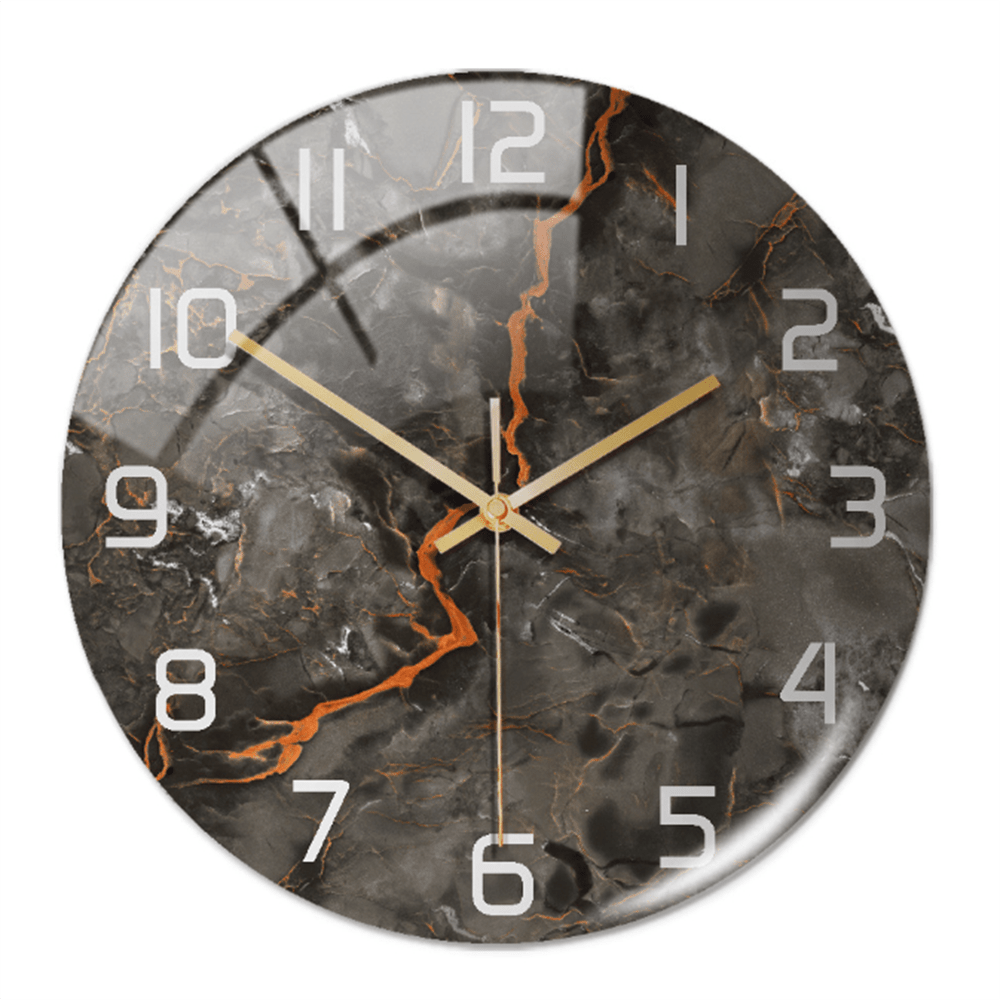 LED-Wanduhr mit Marmorbasis