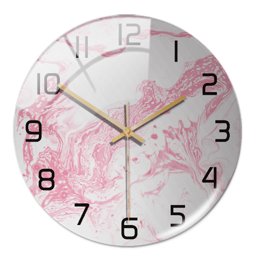 LED-Wanduhr mit Marmorbasis