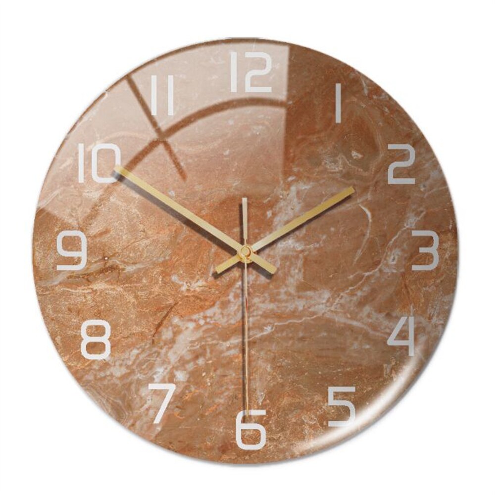 LED-Wanduhr mit Marmorbasis