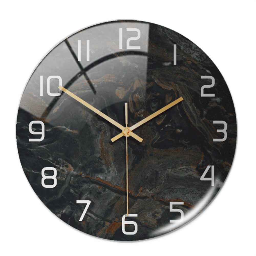 LED-Wanduhr mit Marmorbasis