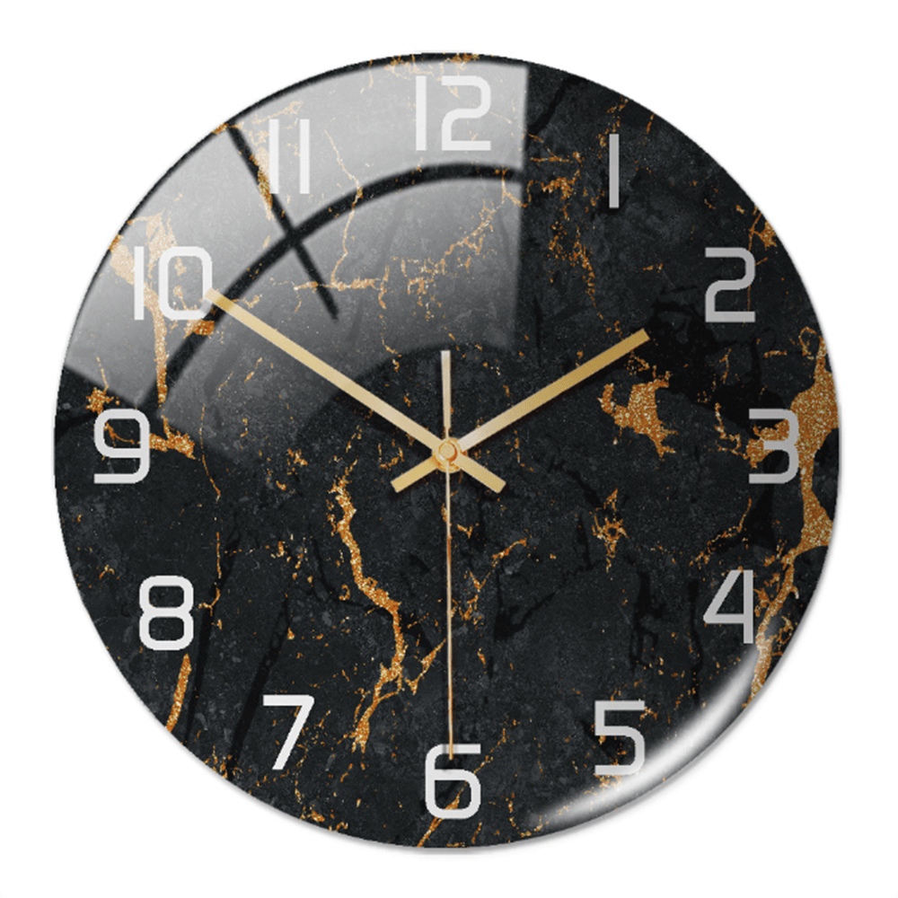LED-Wanduhr mit Marmorbasis